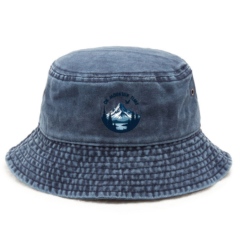 Fishing Hat - หมวกบักเก็ตผ้าฝ้ายซักแบบวินเทจ Snow Peak ปรับแต่งได้ สำหรับผู้ชายและผู้หญิง ป้องกันแสงแดด