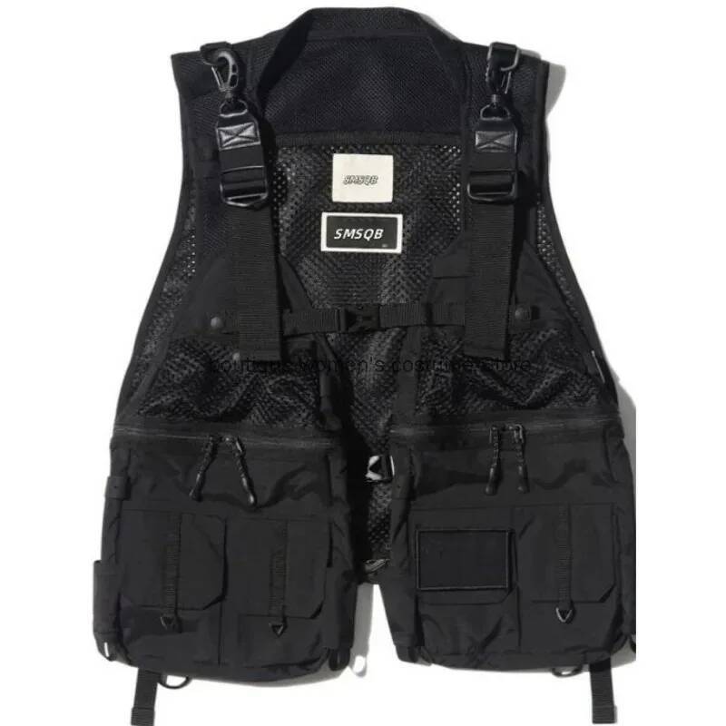 Fishing Vest - เสื้อกั๊กกันน้ำน้ำหนักเบา เสื้อกั๊กตกปลา เสื้อกั๊กอเนกประสงค์สำหรับกิจกรรมกลางแจ้ง เสื้อกั๊กยุทธวิธีแบบยูนิเซ็กซ์ เสื้อกั๊กทำงานสไตล์ไฮสตรีทแบบไม่มีแขน