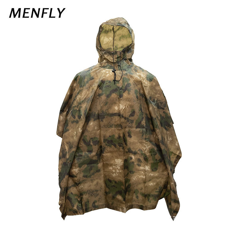 Fishing Rain Suit - MENFLY ATFG Moss Camouflage ยุทธวิธีเสื้อกันฝนกันน้ําสําหรับล่าสัตว์ผู้ชายทหาร Camo