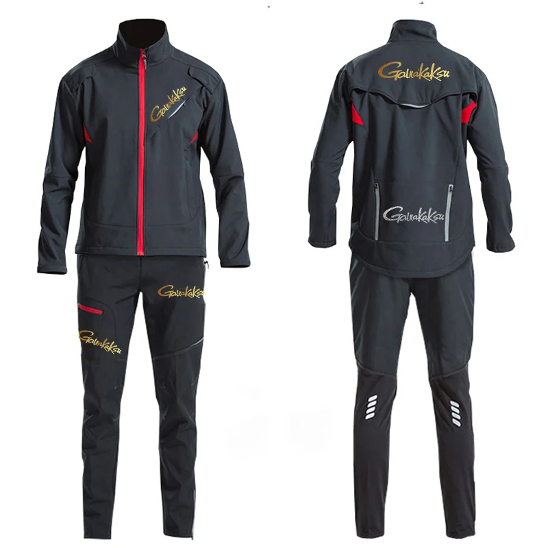 Fishing Jacket Waterproof - เสื้อกันลมกันน้ำสำหรับฤดูหนาวเสื้อแขนยาวตกปลาสำหรับผู้ชายเสื้อกันลมสำหรับตกปลาตั้งแคมป์ตกปลากางเกงตกปลากางเกงตกปลาแบบหนาเสื้อโค้ทเด็กผู้หญิง
