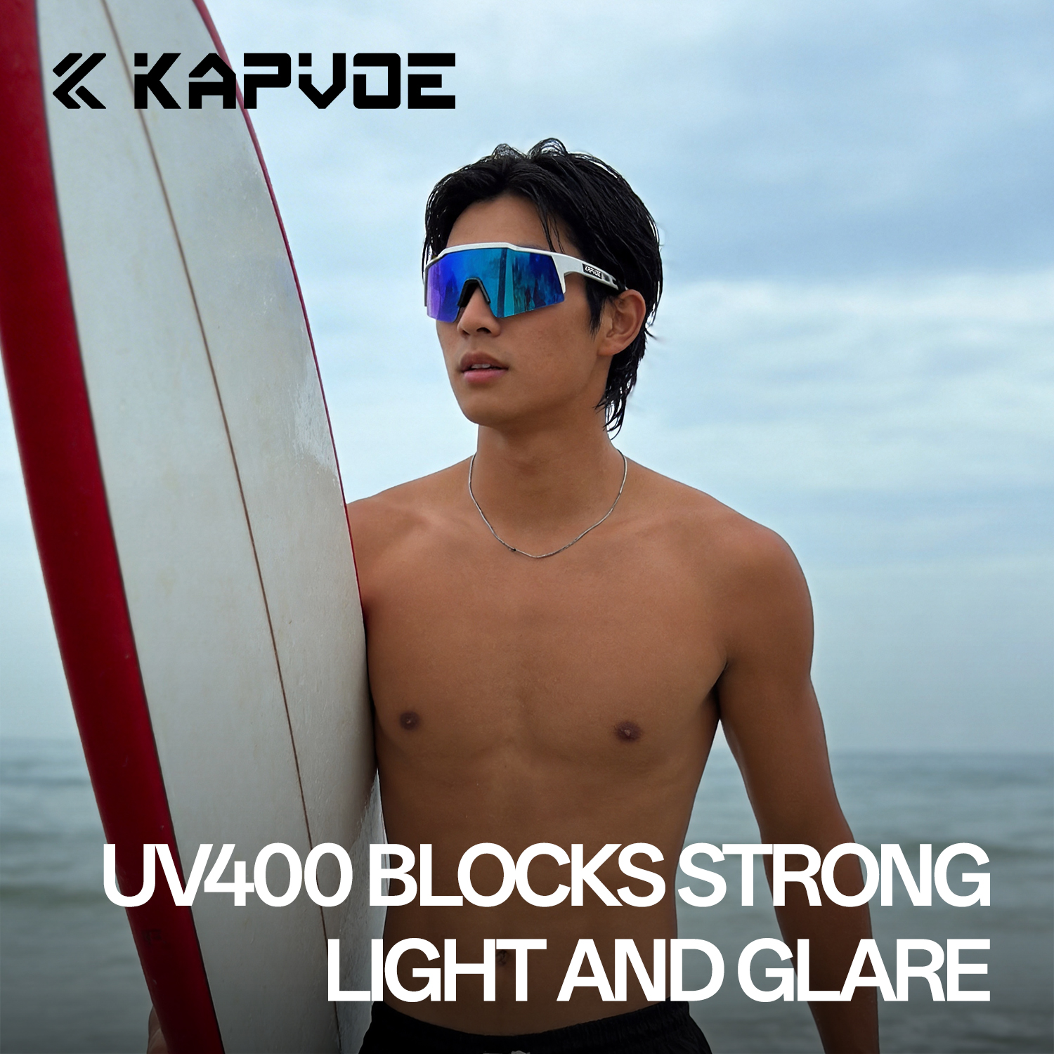 Fishing Sunglasses Polarized - KAPVOE UV400 ป้องกันแสงสะท้อน สำหรับเล่นเซิร์ฟ พายเรือ ตกปลา