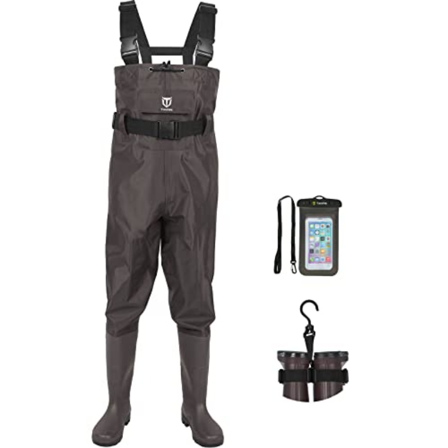Fishing Waders - ชุดลุยน้ำแบบ Bootfoot Chest Wader, ผ้าไนลอน/พีวีซี 2