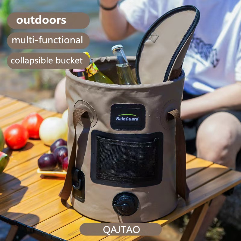 Fishing Bag Waterproof - ถังพับได้แบบพกพาขนาด 25 ลิตร ถังเก็บน้ำสำหรับเดินทางกลางแจ้ง ถุงเก็บน้ำกันน้ำ ถังเก็บน้ำสำหรับตกปลา