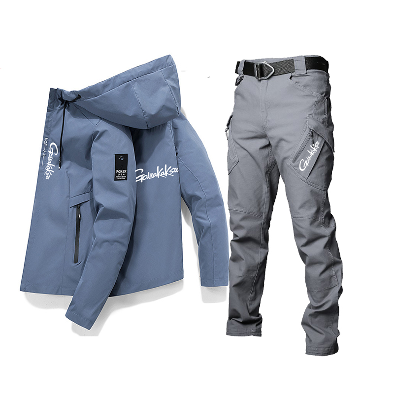 Fishing Jacket Waterproof - ชุดตกปลากางเกงเสื้อลำลองป้องกันแสงแดดกันน้ำสำหรับกีฬากลางแจ้งฤดูใบไม้ผลิฤดูร้อน