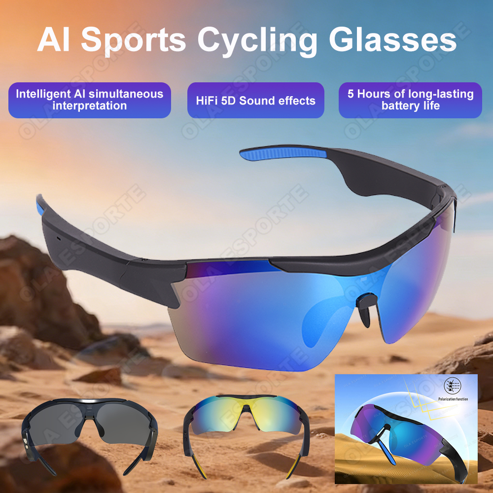 Fishing Sunglasses Polarized - แว่นตา AI รุ่นใหม่สำหรับผู้ชาย แว่นกันแดดโพลาไรซ์สำหรับปั่นจักรยาน กีฬา ป้องกันแสงแดด