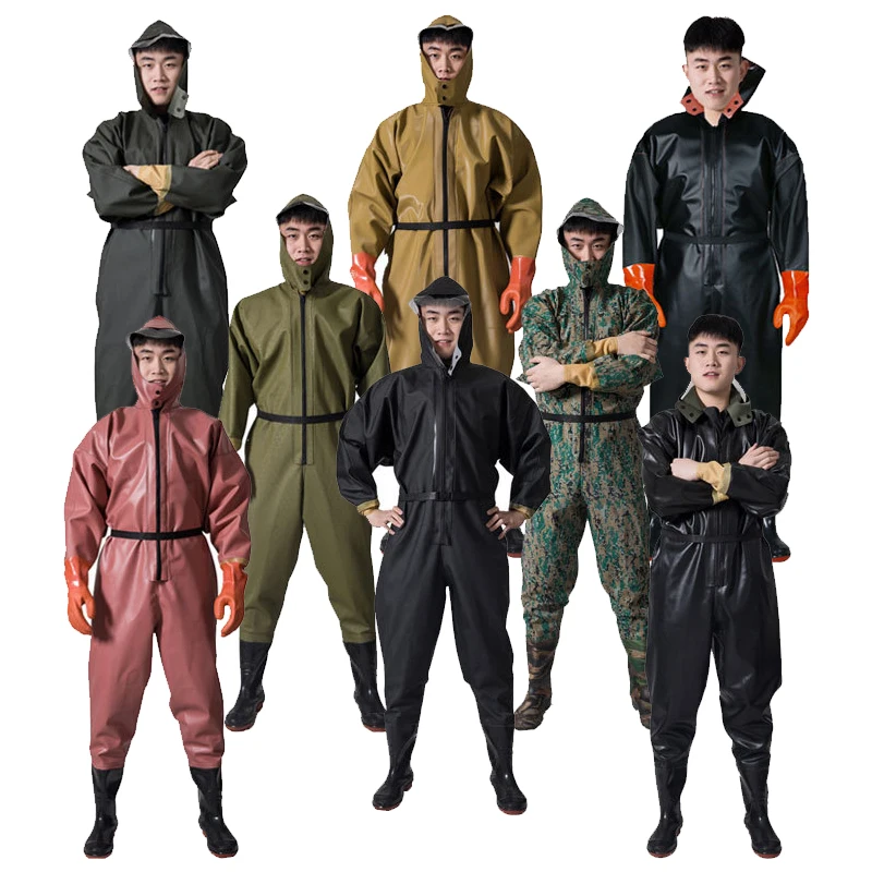 Fishing Gloves - ตกปลากันน้ําแขนยาว Wader กางเกง Hooded Waders กางเกงรองเท้าถุงมือผู้ใหญ่