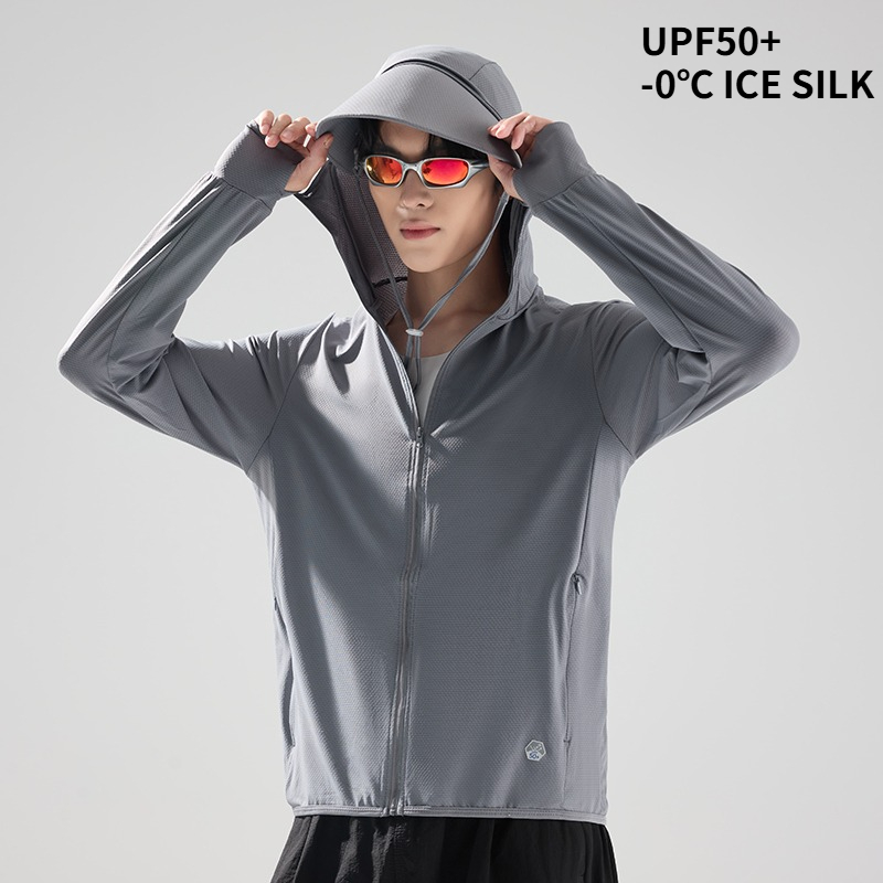 Fishing Shirt Uv Protection - เสื้อแจ็คเก็ตตกปลาสำหรับผู้ชาย UPF50+ ป้องกันรังสียูวี ระบายอากาศได้ดี เหมาะสำหรับกีฬากลางแจ้ง วิ่ง