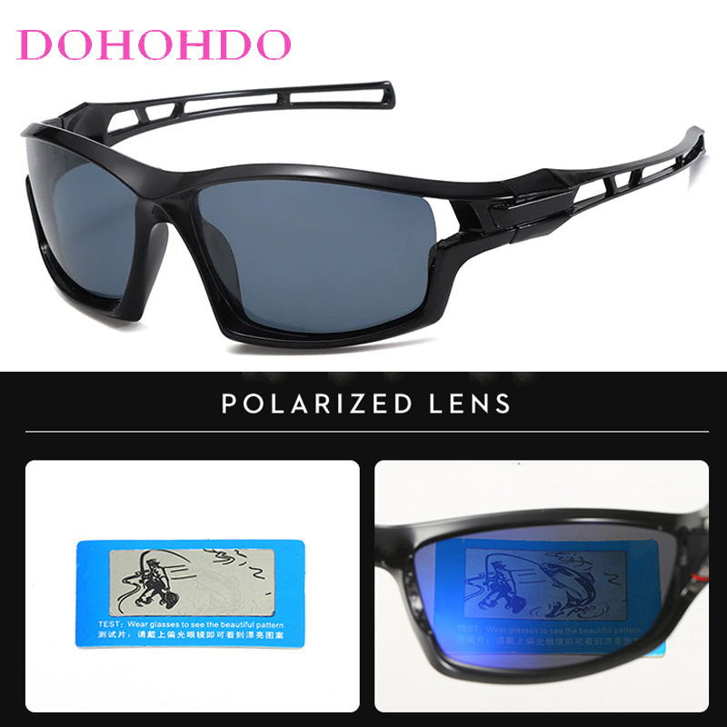 Fishing Sunglasses Polarized - แว่นกันแดดโพลาไรซ์ย้อนยุคสำหรับผู้ชายและผู้หญิง แว่นตากันแดดสำหรับเล่นกีฬากลางแจ้ง ป้องกันรังสียูวี 400 ป้องกันแสงสะท้อน สำหรับขับรถ
