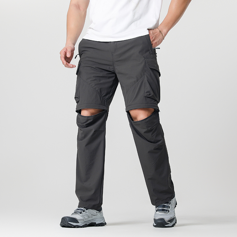 Fishing Pants Waterproof - กางเกงคาร์โก้เดินป่าสำหรับผู้ชาย กันน้ำ แห้งเร็ว น้ำหนักเบา ซิปถอดได้ เหมาะสำหรับการผจญภัยกลางแจ้ง