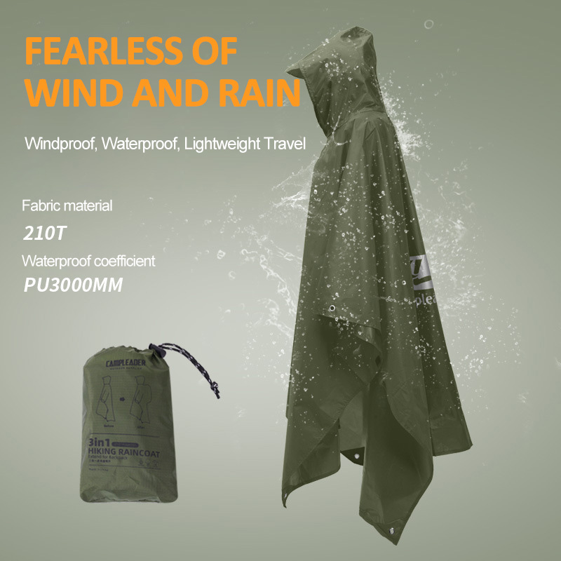Fishing Rain Suit - เสื้อกันฝน 3 in 1 แบบมีฮู้ด แขนยาว