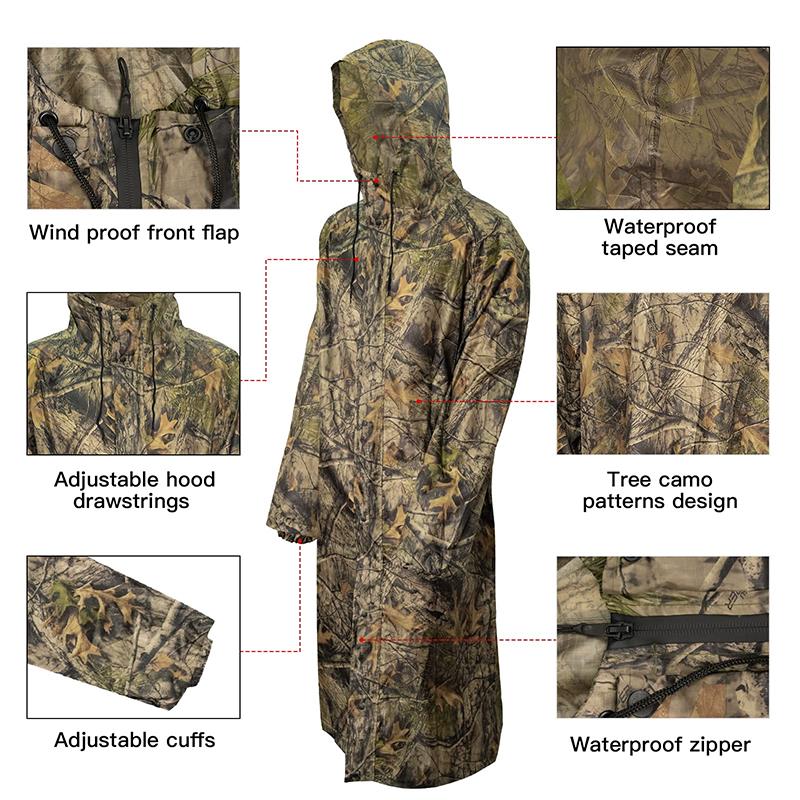 เสื้อกันฝนลายพรางสำหรับผู้ใหญ่ - Fishing Rain Suit บทวิจารณ์และราคา