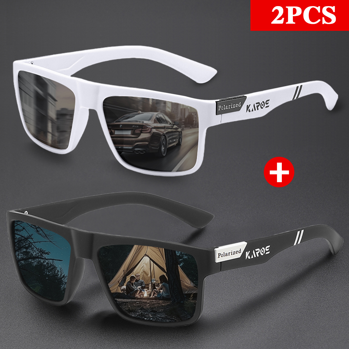 แว่นกันแดดทรงสี่เหลี่ยมสไตล์เร - Fishing Sunglasses Polarized บทวิจารณ์และราคา