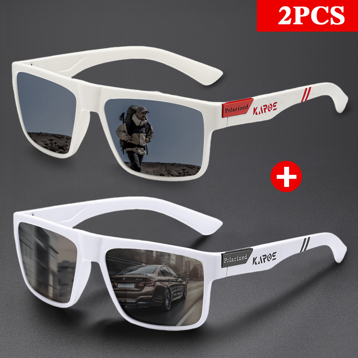 แว่นกันแดดทรงสี่เหลี่ยมสไตล์เร - Fishing Sunglasses Polarized บทวิจารณ์และราคา