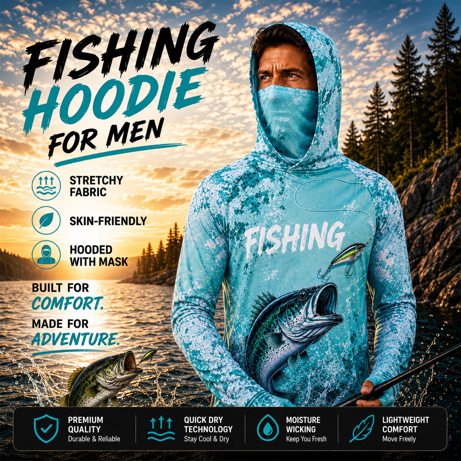 เสื้อเจอร์ซีย์สำหรับตกปลา เสื้ - Fishing Shirt Uv Protection บทวิจารณ์และราคา