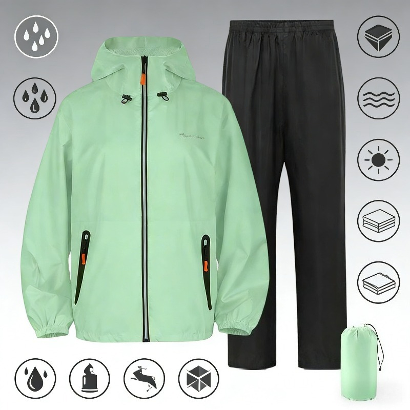 ชุดกันฝนแบบเต็มตัว สะท้อนแสง ส - Fishing Rain Suit บทวิจารณ์และราคา