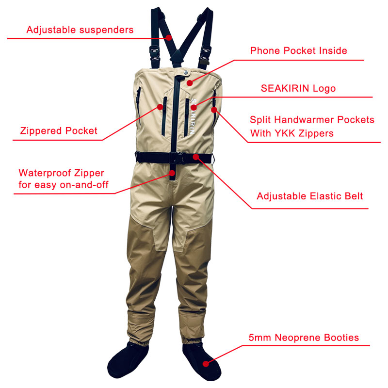 ซิปด้านหน้าBreathable Stoutหน้ - Fishing Pants Waterproof บทวิจารณ์และราคา