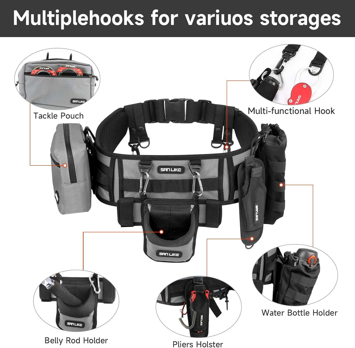 เข็มขัดตกปลา SANLIKE พร้อมที่ใ - Fishing Belt บทวิจารณ์และราคา