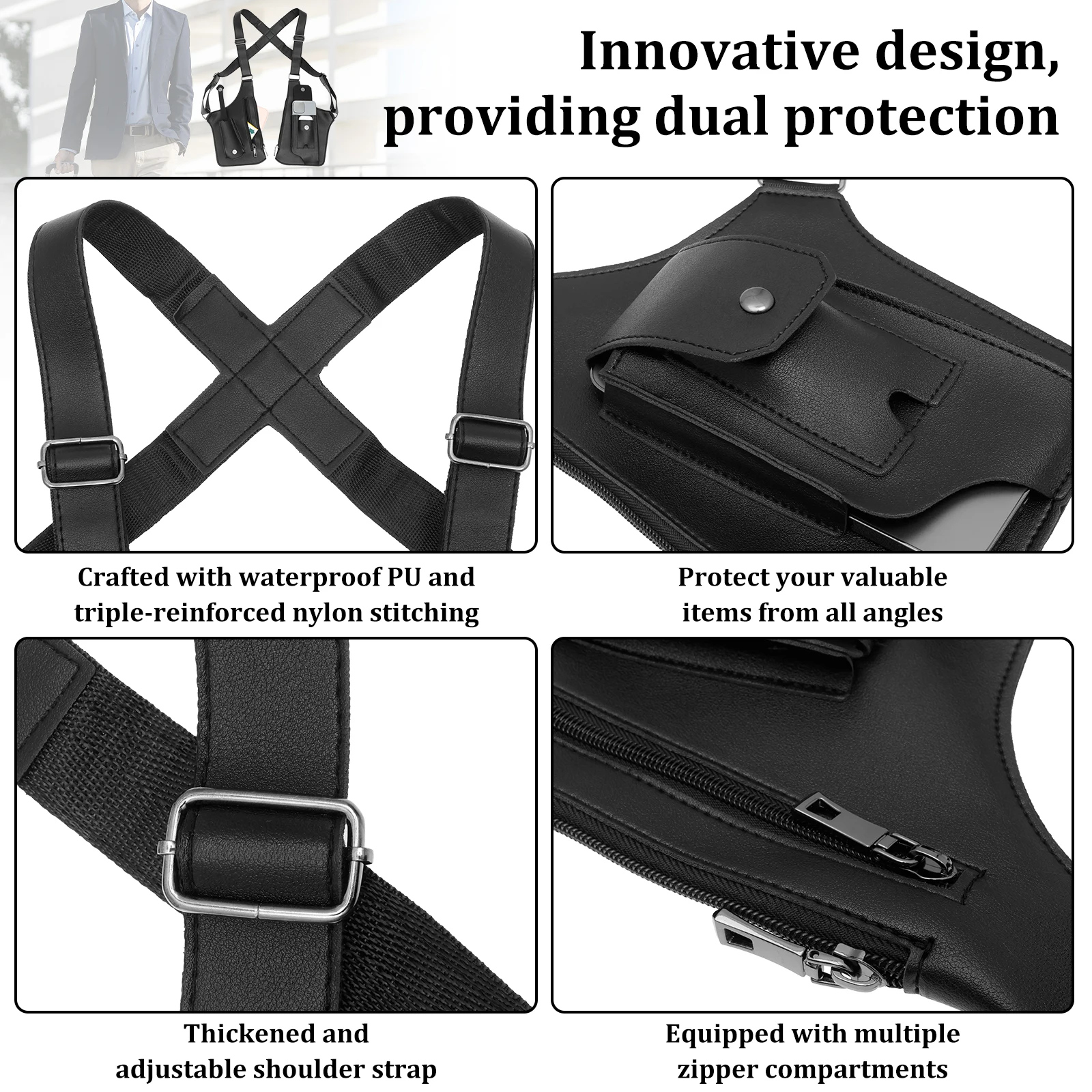 กระเป๋าใต้วงแขนกันขโมย หนัง PU - Fishing Bag Waterproof บทวิจารณ์และราคา