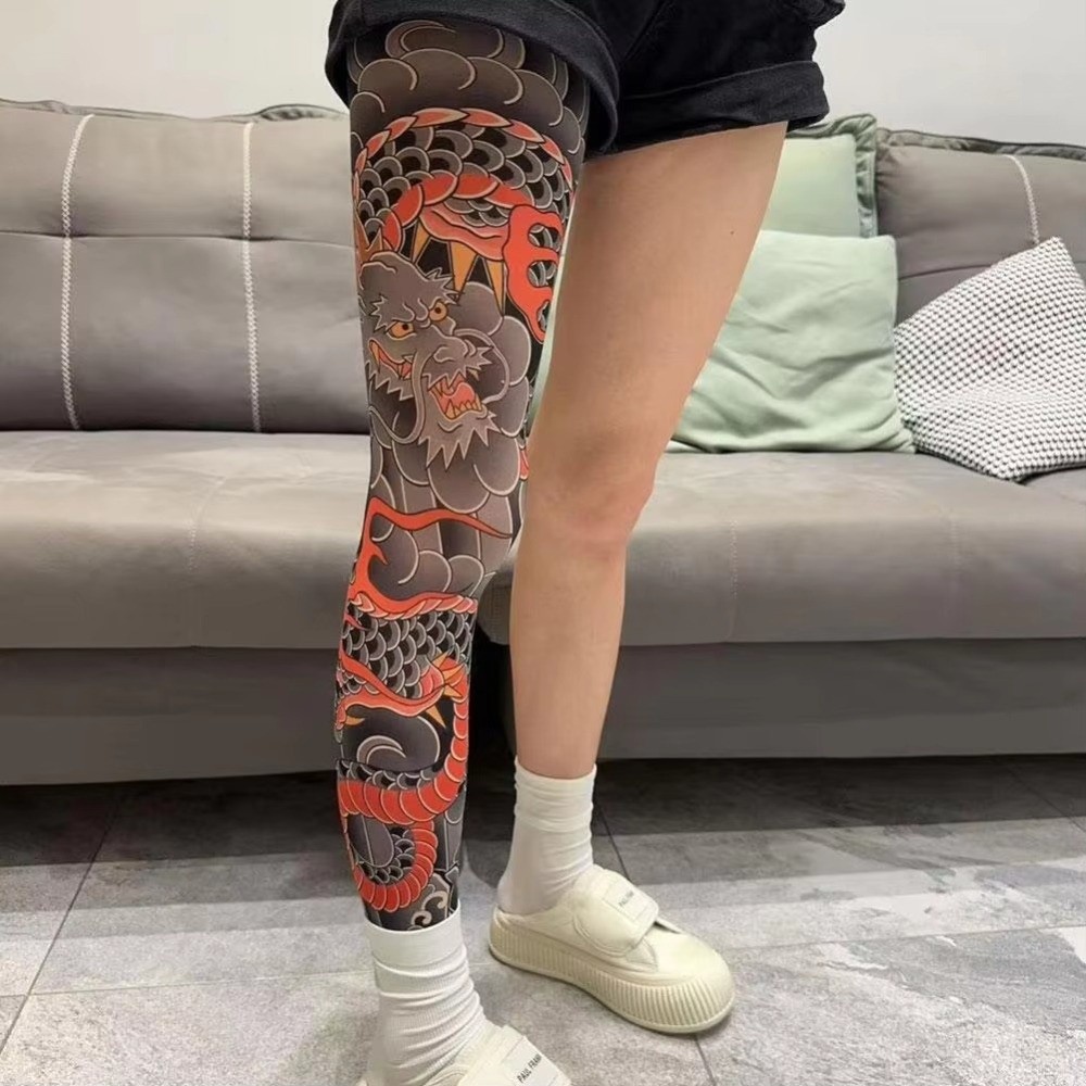 ถุงเท้าลายสักเต็มขา ถุงน่องพิม - Fishing Socks บทวิจารณ์และราคา