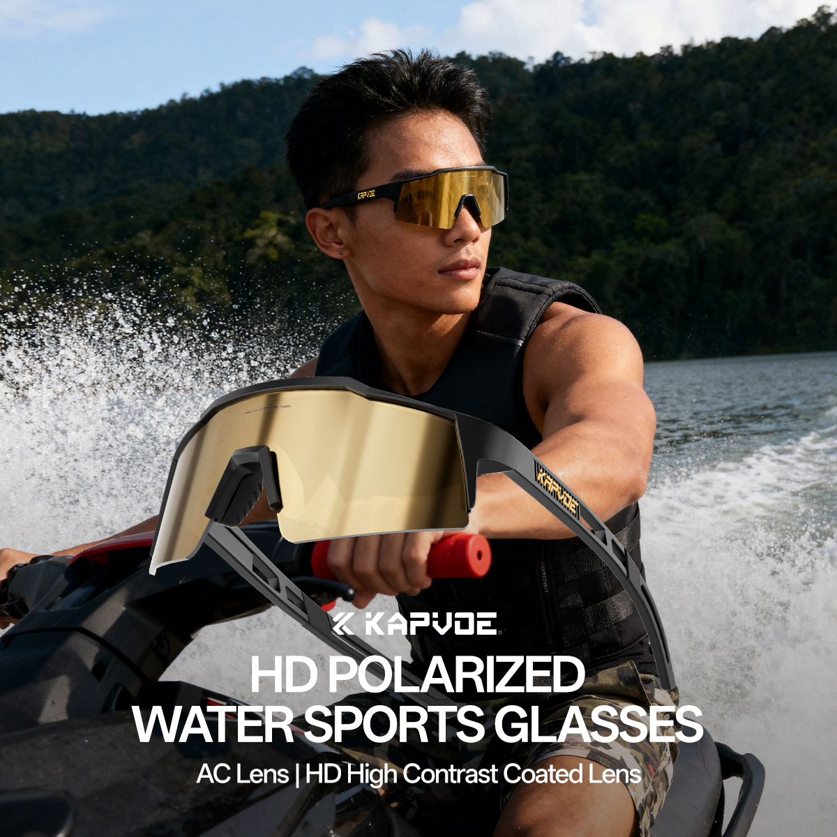 KAPVOE UV400 ป้องกันแสงสะท้อน  - Fishing Sunglasses Polarized บทวิจารณ์และราคา