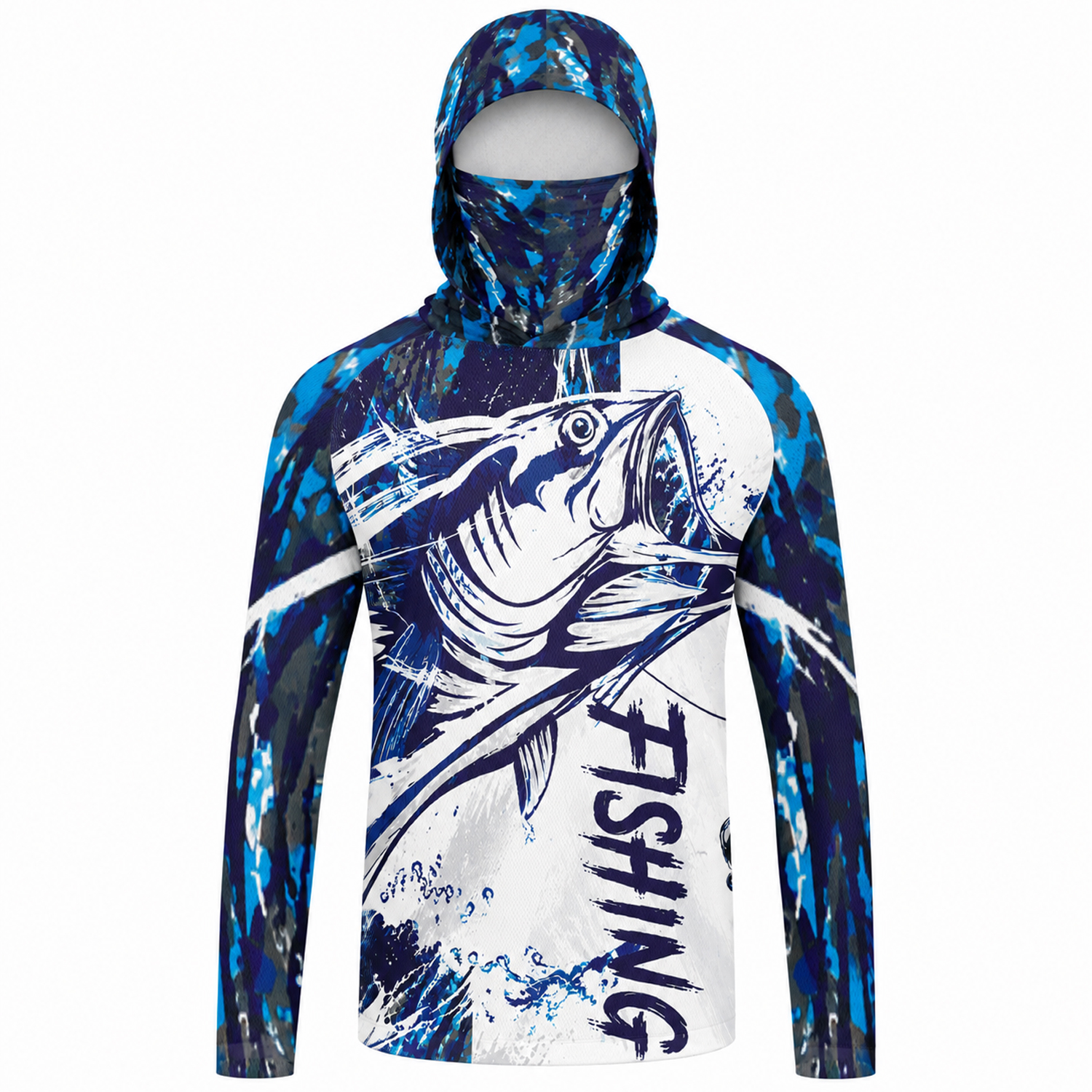 เสื้อฮู้ดตกปลาสำหรับผู้ชาย ลาย - Fishing Shirt Uv Protection บทวิจารณ์และราคา