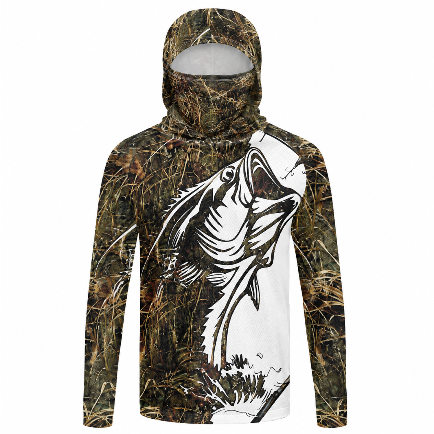 เสื้อฮู้ดตกปลาสำหรับผู้ชาย ลาย - Fishing Shirt Uv Protection บทวิจารณ์และราคา