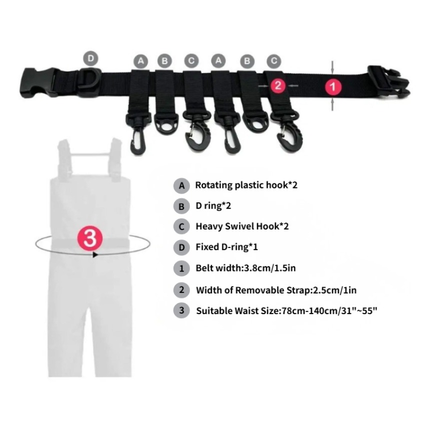 เข็มขัดคาดเอวสำหรับตกปลาแบบปรั - Fishing Belt บทวิจารณ์และราคา