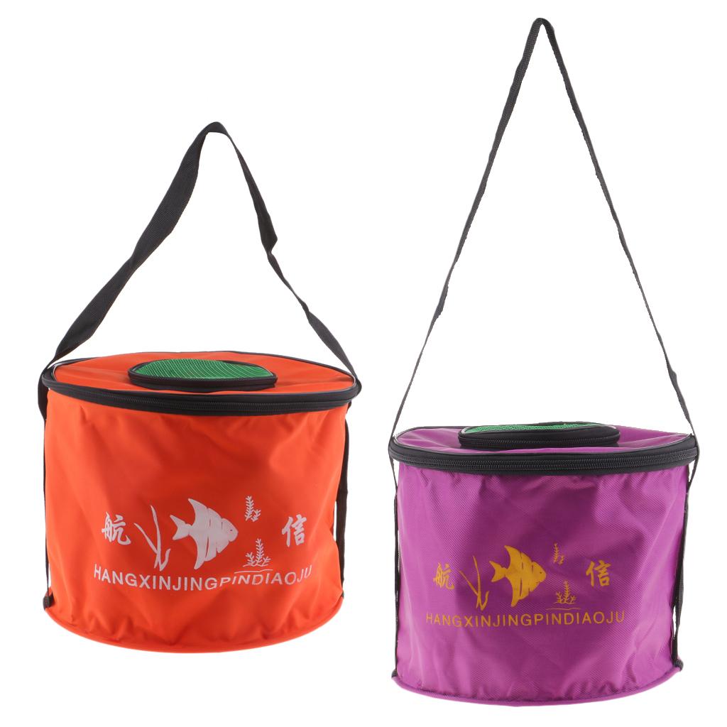 ถังตกปลาแบบพับได้พร้อมฝาตาข่าย - Fishing Bag Waterproof บทวิจารณ์และราคา