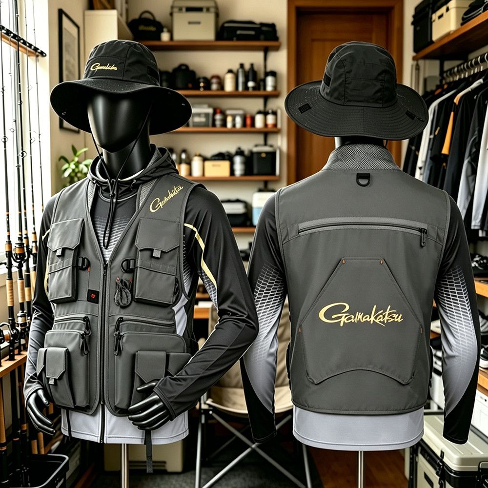เสื้อกั๊กตกปลา Gamakatsu สำหรั - Fishing Rain Suit บทวิจารณ์และราคา