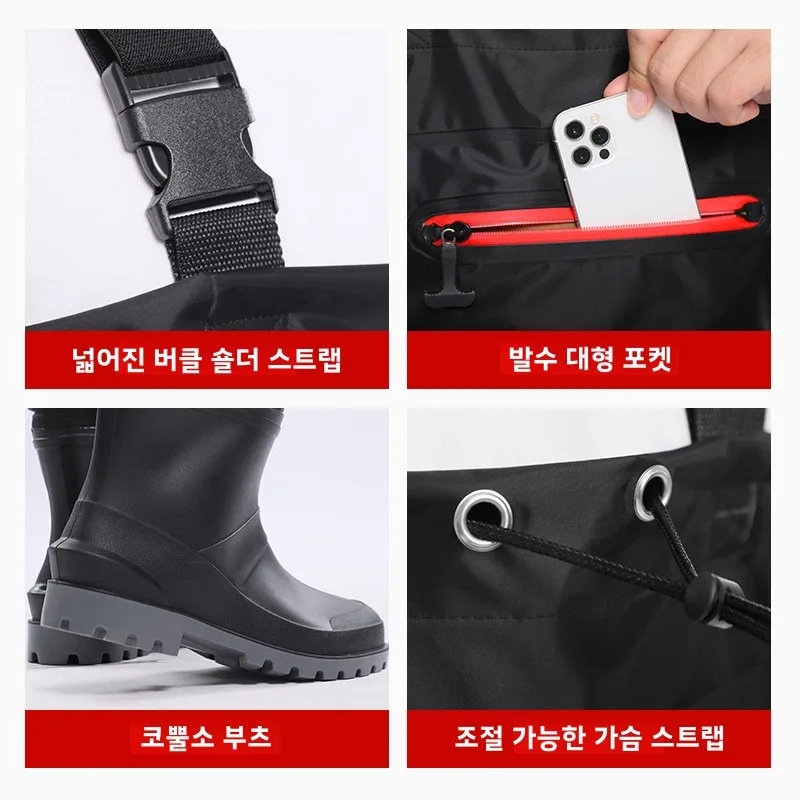 กันน้ํา Waders หน้าอกกับกางเกง - Fishing Pants Waterproof บทวิจารณ์และราคา
