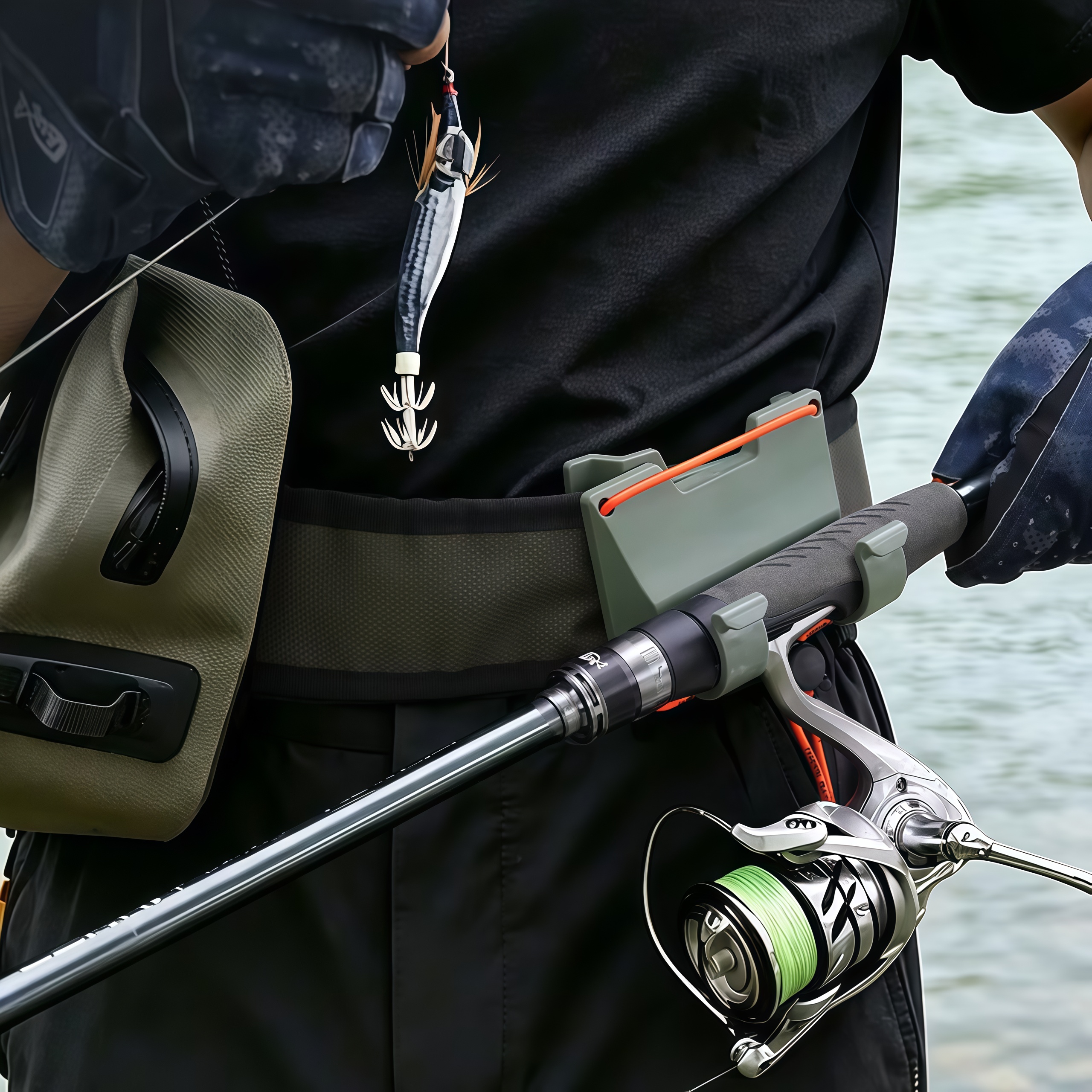 DEUKIO ที่ยึดคันเบ็ดแบบคลิปหนี - Fishing Belt บทวิจารณ์และราคา