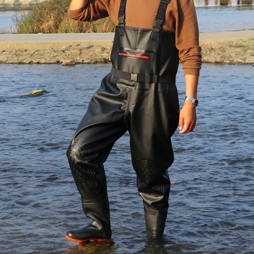 ชุดตกปลา PVC แบบหนา พร้อมแผ่นร - Fishing Pants Waterproof บทวิจารณ์และราคา
