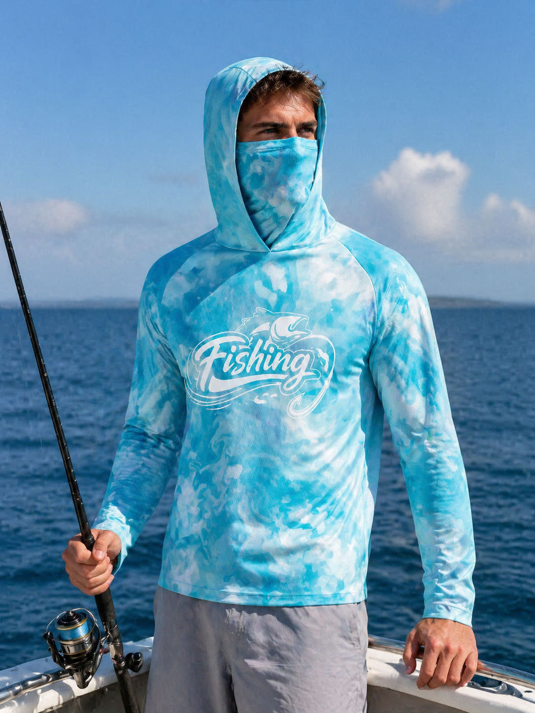 เสื้อตกปลาแบบมีฮู้ดสำหรับผู้ชา - Fishing Hoodie บทวิจารณ์และราคา