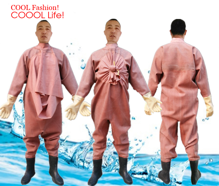 ชุดลุยน้ำยางสำหรับผู้ชายผู้หญิ - Fishing Rain Suit บทวิจารณ์และราคา