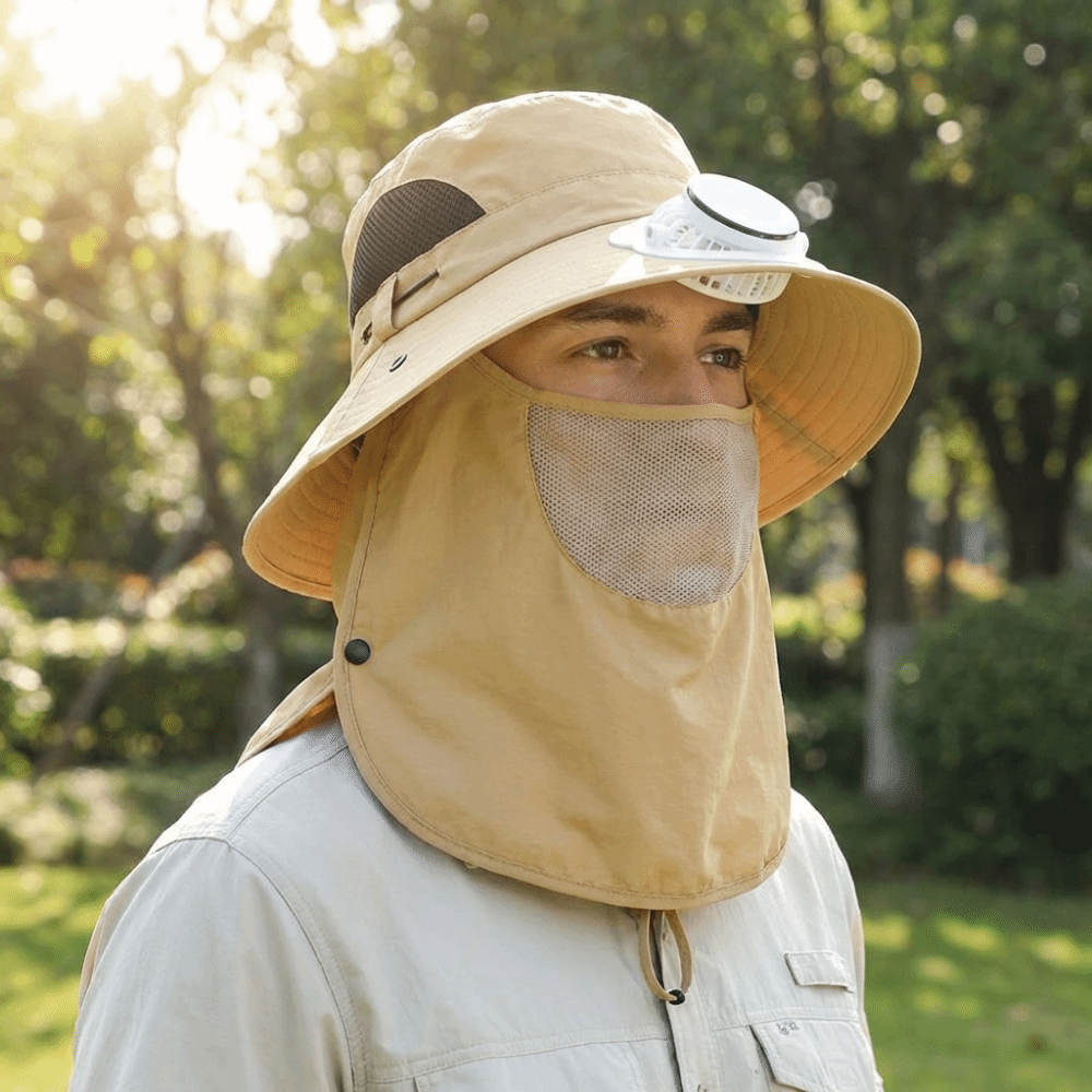 หมวกพัดลมพลังงานแสงอาทิตย์แบบพ - Fishing Hat บทวิจารณ์และราคา