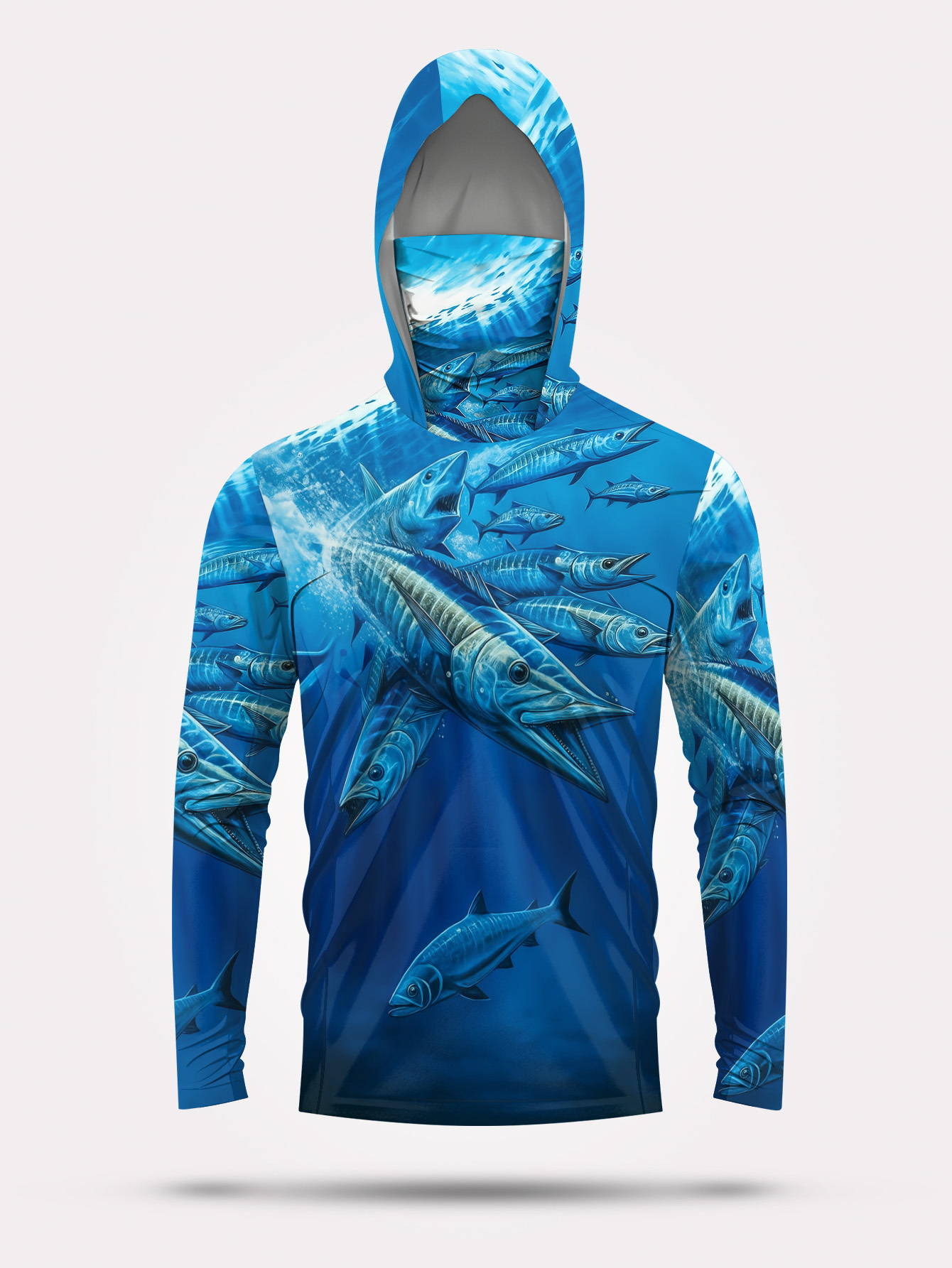เสื้อตกปลาผู้ชายแบบมีฮู้ด แขนย - Fishing Shirt Uv Protection บทวิจารณ์และราคา