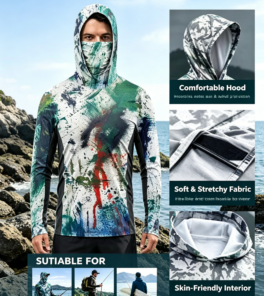 เสื้อผ้าตกปลา เสื้อตกปลาแขนยาว - Fishing Shirt Uv Protection บทวิจารณ์และราคา