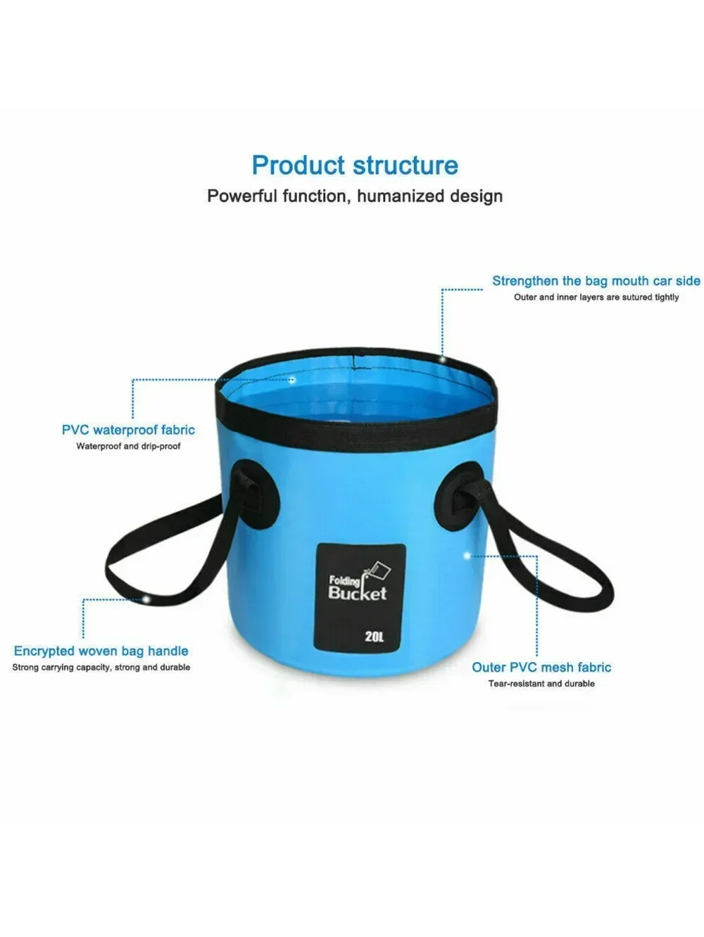 12L/20L Fishing Bucket Folding - Fishing Bag Waterproof บทวิจารณ์และราคา