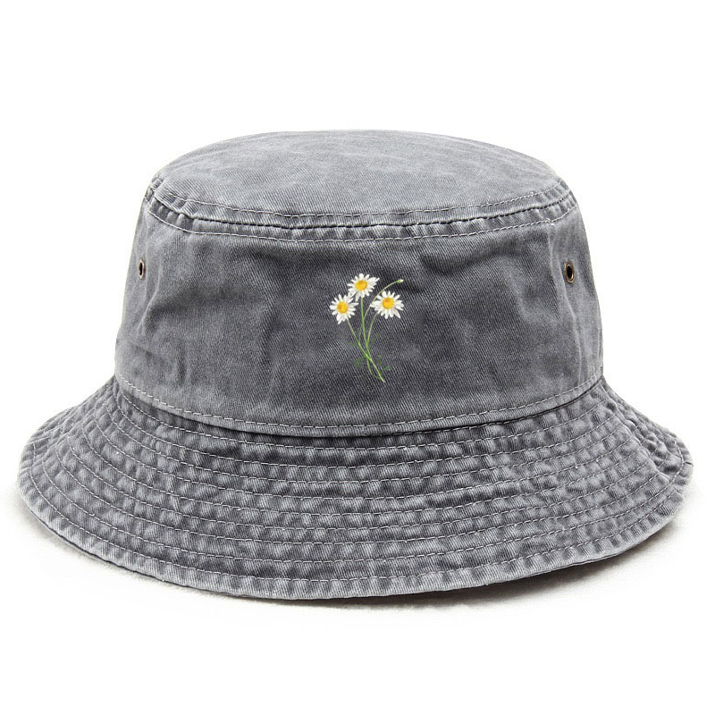 หมวกบักเก็ตผ้าฝ้ายลายดอกไม้สไต - Fishing Hat บทวิจารณ์และราคา